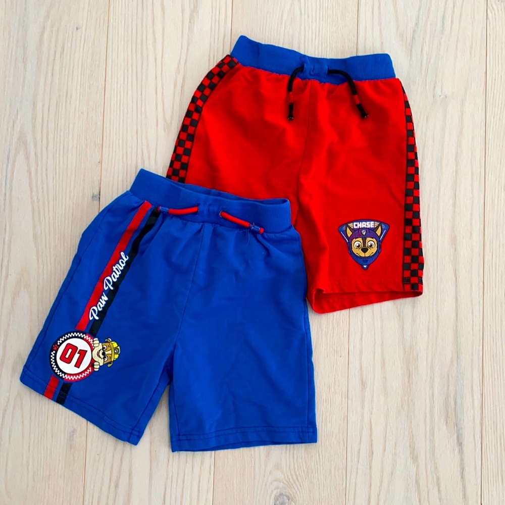 Boys set of 2 paw patrol shorts size 5